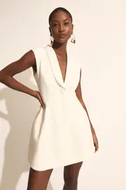 destene hourglass mini dress in orchid wht