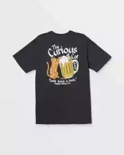 Volcom Curious Cat Short Sleeve Tee - Washed Black Heather Large NWT