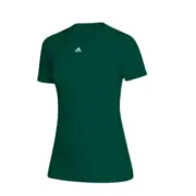 Adidas Women's Creator Climalite Short Sleeve Crew Neck Tee Dark Green XS - NEW