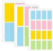 Rectangular Assorted Color Waterproof Removable Labels Self-Adhesive Name Label Stickers for Office School Supplies, Water Bottles, Daycare, Food Containers Classification Mark Name Sticker (260PCS)