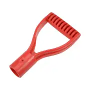 Shovel D Grip Handle, 30mm Inner Dia PVC for Digging Raking Tools Red