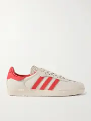 [adidas Originals] adidas Originals - + Humanrace Samba Suede-trimmed Leather Sneakers - White - UK 8 UK 8 White