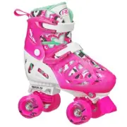 Roller Derby Trac Star Kids Girls Adjustable Roller Skates Size US12- 2 Pink