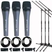 Sennheiser E835 Dynamic Vocal Mic w/ Auray Microphone Stand & XLR Cable