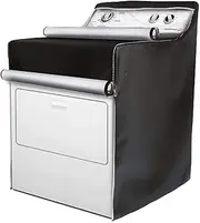 Washing Machine Cover,W29in D28in H40in,Washer/Dryer Cover Fit Most Top Load or Front Load Washers/Dryers,All Weather Protection Black Coated