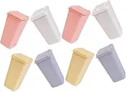 HYTROVE 8pcs Mini Trash Cans for Desk Cute Cartoon Desktop Garbage Bin with Lids Multi-Purpose Organizer for Office Bedroom and Vanity Table