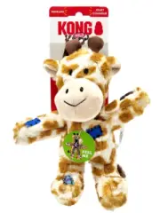 KONG Wild Knots Bear Giraffe Small Medium Squeaky Plush Rope Toy Dog Puppy
