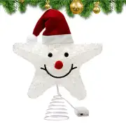 Christmas Tree Star Topper with Lights 10-inch Golden Star Tree Toppers