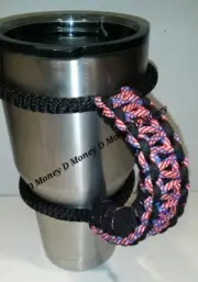 Paracord Handle for 40oz,30oz, or 20ozYeti Ozark & Rtic Stars & Stripes & Black