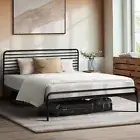 Metal Bed Frame Queen Double King Single Size Bed Base Platform Oikiture