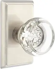 Emtek 8121GTUS15 Passage, Rectangular Rosette, Georgetown Knob, Satin Nickel