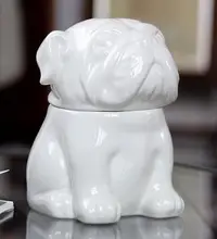 在飛比找Yahoo!奇摩拍賣優惠-9880c 歐式 可愛陶瓷八哥巴哥小狗狗儲物糖果罐收納罐子收