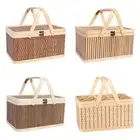 Natural Bamboo Basket Chinese Style Bread Storage Basket Mid-Autumn Festival