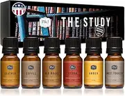 P&J Trading P&J Fragrance Oil The Study Set | Leather, Coffee, Old Books, Cedar, Amber, Sweet Tobacco Candle Scents for Candle Making, Freshie Scents, Soap Making Supplies, Diffuser Oil Scents