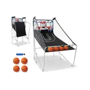 Costway Arcade Basketball Game Double Shoting Machine 4 Players Electronic Scoring w/8 Playing Modes&4 Balls