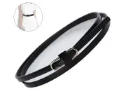 Leather Skinny Women Belt Thin Waist Belts Extra Thin PU Leather Waist Belt with Gold Buckle for Jeans Pants Dresses