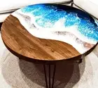 30" Round Epoxy Resin Coffee Table Top Home Decor Masterpiece