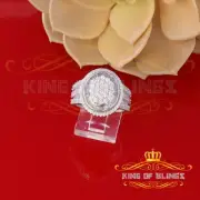 925 Sterling Silver White Cubic Zirconia 5.00ct Round Bow Womens Ring Size 8