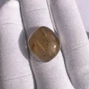 Golden Rutile Quartz Ring 925 Silver Ring Handmade Ring for women gifts for Her