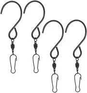Outdoor Bird Feeder Hooks 4 Stainless Steel Swivel s Hooks for Hanging Feeders Planters and Wind Chimes