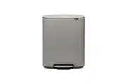 Brabantia BO Pedal Bin 2 x 30L Mineral Concrete Grey