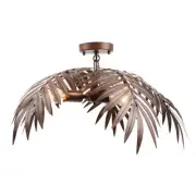 Vintage Tropical Coconut Leaves Lamp Unique Rustic Tree Ceiling Mount Lighting