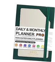 Daily Schedule Planner - 2025 Planner Notebook A5 For Time Management,Weekly Agenda 180 Sheets Calendar Organizer, For Making Plans