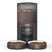 Automatic Cat Feeders - 6L Cat Food Dispenser with Double Bowls, Programmable...