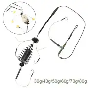 Carp Fishing Bait Cage Line Group,Feeder Sinker String Hook Fishing Bait Basket