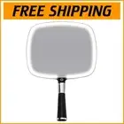 Rechargeable Travel Makeup Mirror with Adjustable Lighting & Stand - 2-in-1