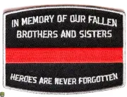FALLEN FIREFIGHTER MEMORIAL - IRON ON or SEW ON PATCH