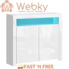 Artiss LED Buffet Sideboard High Gloss 2 Doors Storage Cabinet Cupboard - White