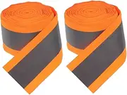 iplusmile 2 Rolls Sew Reflective Tape High Visibility Reflective Strips for Clothing Meters Fluorescent Easy to Cut for Vests Backpacks Crafting