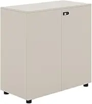 File Cabinet Office Storage Low Cabinet File Wooden with Lock with Partition Storage Data White Office Drawer