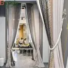Light Curtain Romantic Wedding Home Gradient Sequin Tulle Decor Sheer Drapes