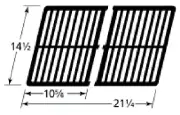 Gas Grill Cooking Grids Porcelain Coated Cast Iron 14-1/2" x 10-5/8" Set of 2***