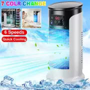 Portable Mini Air Cooler Fan 7 Color Changing Cooling Air Conditioner Humidifier
