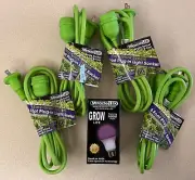 (4) Miracle LED Single Socket 6FT Plug-in Cord Grow Lite PLUS 1 FREE LIGHT BULB