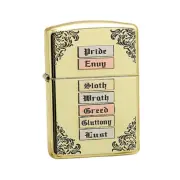 Zippo Armor Ghost King Seven Deadly Sins Copper Lighter - Rare Collectible