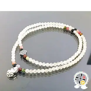 【十方佛教文物】卍{ 銀}愛心{硨磲} 摩根石108念珠5mm(大悲咒加持108遍.吉祥如意)