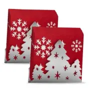 2 Pieces Napkin Holders for Tables Christmas Tree Design Napkin Holders Silver
