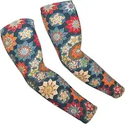 [FSCEV] Bohemian Flower Sun Protection Arm Sleeves Outdoor Essentials Cooling Compression Golf Hiking Cycling