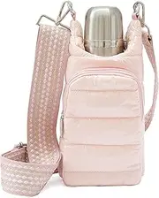 [LESCATO] Original Crossbody Water Bottle Holder Bag with Strap.Stylish Puffer Bag.Pockets for Phone & Accessories.BEST GIFT