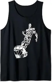 [Marvel] Comics Retro Classic Silver Surfer Full Body Portrait Tank Top