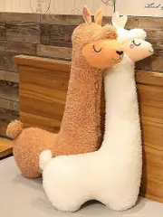 2024 Llama Body Pillow, Giant Alpaca Plush Long Body Pillow,Fluffy Alpaca Stuffed Animal, Cuddly Alpaca Long Pillow White 75cm
