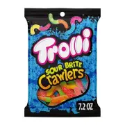 Trolli Sour Brite Crawlers, Candy, Cherry-Lemon, Strawberry-Grape & Orange-Lime,