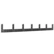NNEVL U-shape Gabion Basket with 7 Posts Iron 740x20x100 cm