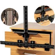 Aluminum Alloy Cabinet Hardware Jig Pocket Hole Jig Drill Locator Punch Guide for Installation of Handles Knobs and Pull