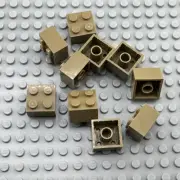 LEGO Brick - Dark Tan - 2 x 2 - QTY x10