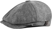[QICHEN] 8-Panel Flat Cap for Men Summer Flat Cap Newsboy Peaked Cap Retro Casual Beret Cap Plate Hat